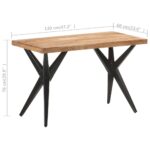 Table de salle à manger 120x60x76 cm Bois solide d'acacia – Image 5