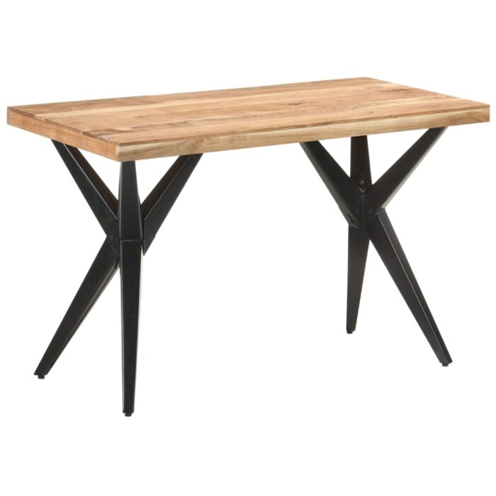 Table de salle à manger 120x60x76 cm Bois solide d'acacia – Image 6