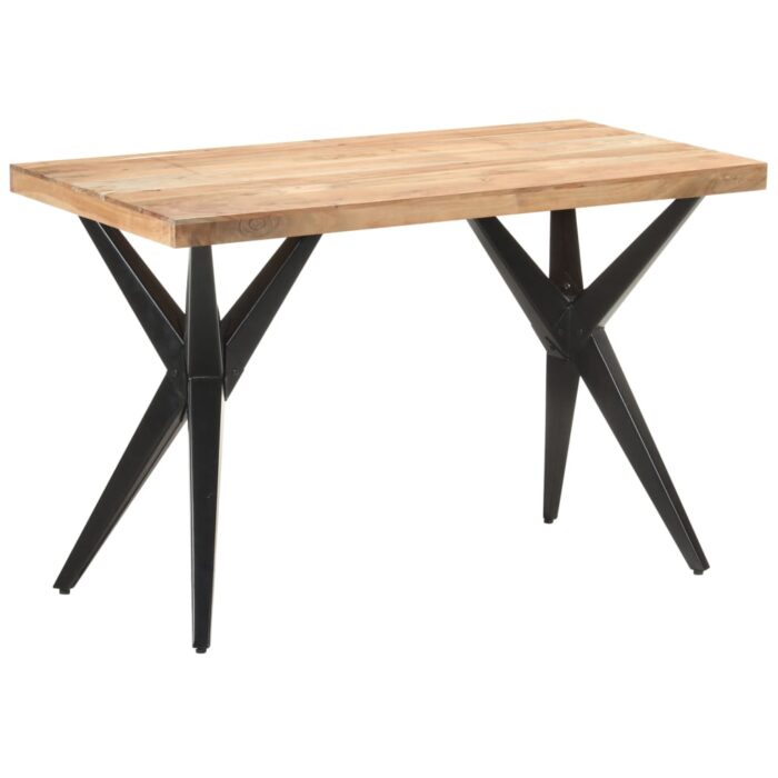 Table de salle à manger 120x60x76 cm Bois solide d'acacia – Image 9