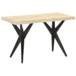 Table à manger 120x60x76 cm Bois de manguier massif – Image 8