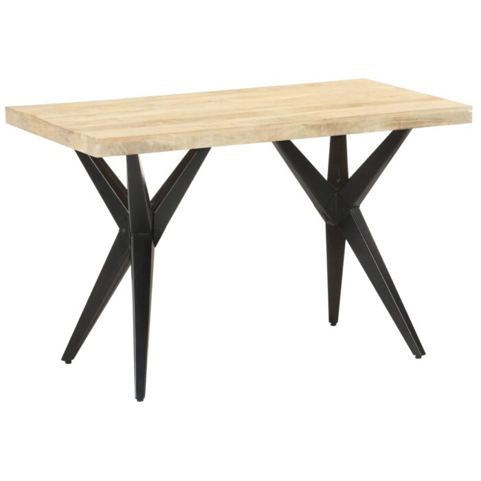 Table à manger 120x60x76 cm Bois de manguier massif – Image 9