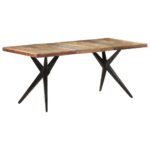 Table à manger 180x90x76 cm Bois de récupération massif – Image 9