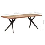 Table à manger 200x90x76 cm Bois de récupération massif – Image 5