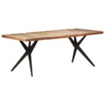 Table à manger 200x90x76 cm Bois de récupération massif – Image 6