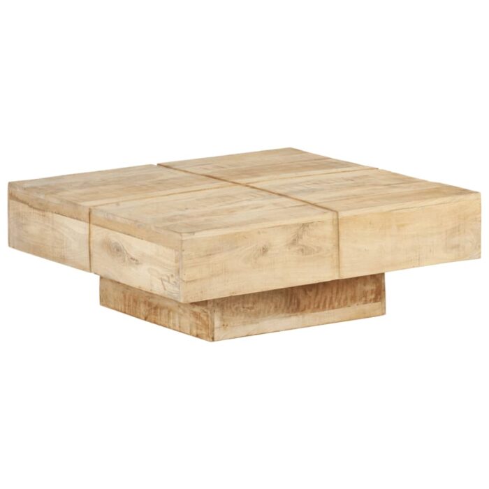 Table basse 80x80x28 cm Bois de manguier massif – Image 7