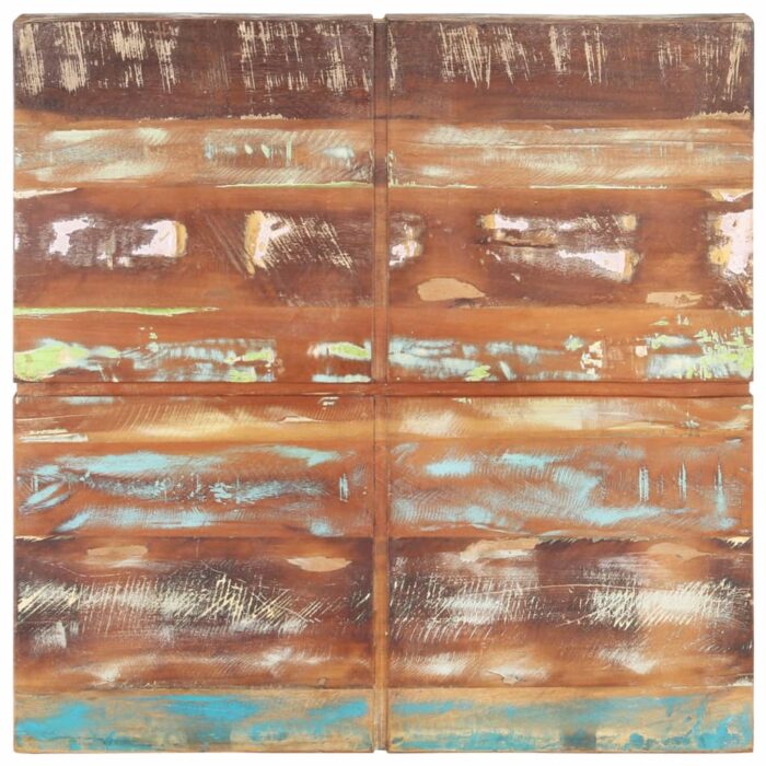 Table basse 80x80x28 cm Bois de récupération massif – Image 4