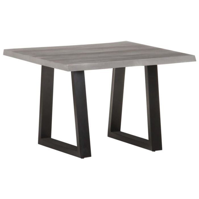 Table basse avec bord naturel 60x60x40 cm Bois d'acacia massif – Image 10