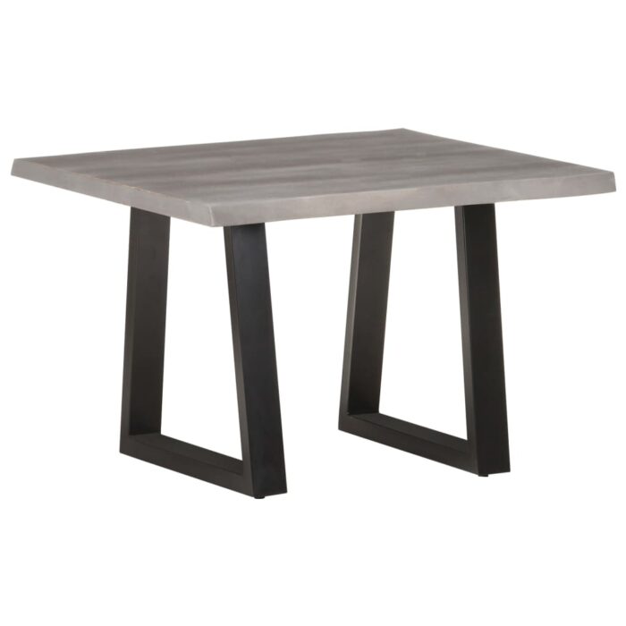 Table basse avec bord naturel 60x60x40 cm Bois d'acacia massif – Image 7
