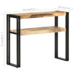 Table console 90x30x75 cm Bois de manguier brut – Image 4