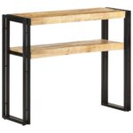 Table console 90x30x75 cm Bois de manguier brut – Image 5