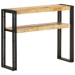 Table console 90x30x75 cm Bois de manguier brut – Image 7