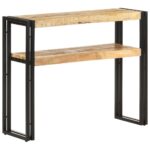 Table console 90x30x75 cm Bois de manguier brut – Image 8