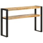 Table console 120x30x75 cm Bois de manguier brut – Image 5
