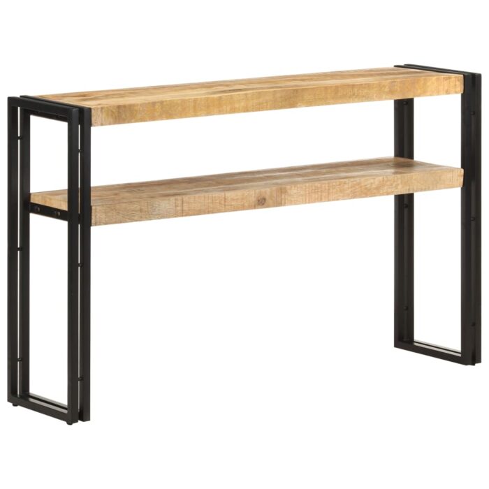 Table console 120x30x75 cm Bois de manguier brut – Image 6