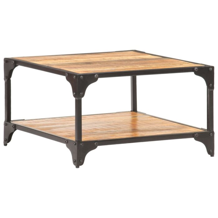 Table basse 60x60x35 cm Bois de manguier massif – Image 6