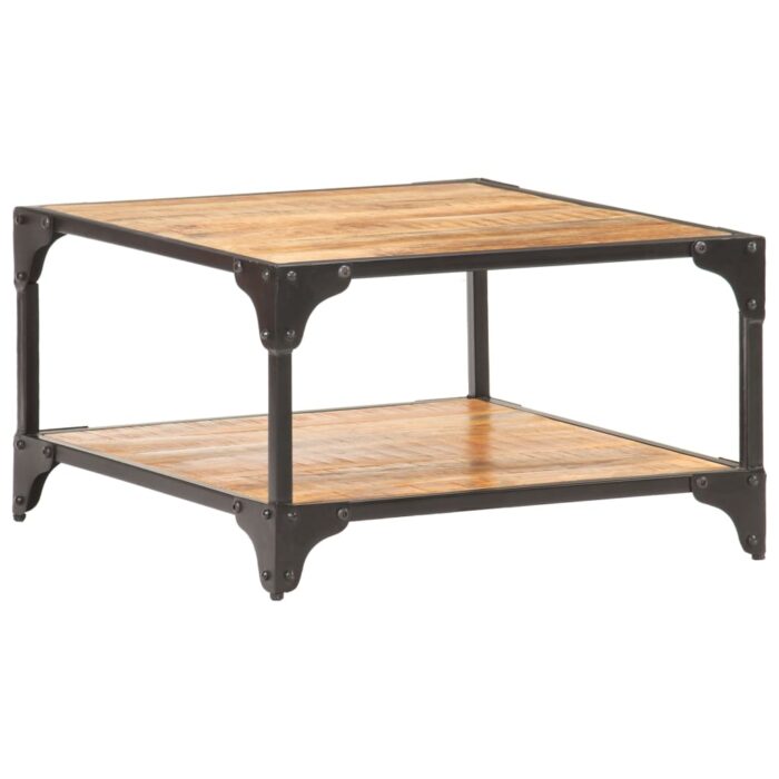 Table basse 60x60x35 cm Bois de manguier massif – Image 7