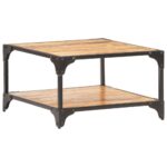 Table basse 60x60x35 cm Bois de manguier massif – Image 8