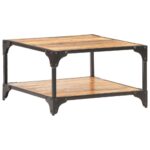 Table basse 60x60x35 cm Bois de manguier massif – Image 9