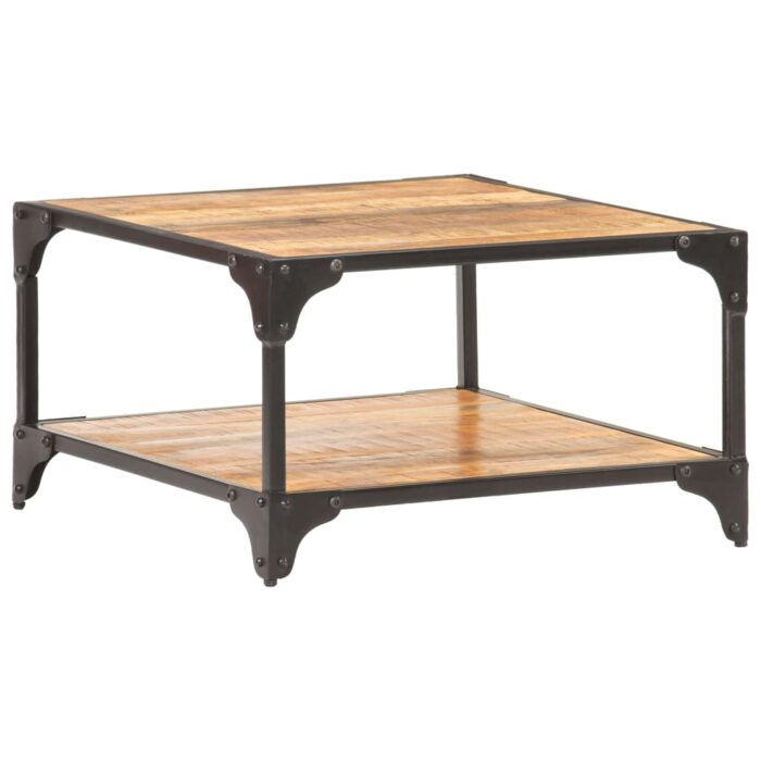 Table basse 60x60x35 cm Bois de manguier massif – Image 9