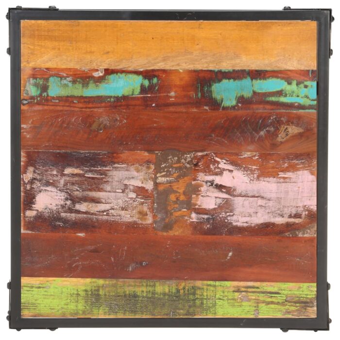 Table basse 60x60x35 cm Bois de récupération massif – Image 3