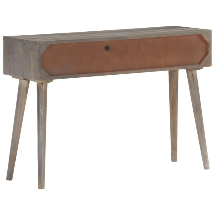 Table console Gris 110x35x75 cm Bois de manguier massif brut – Image 3