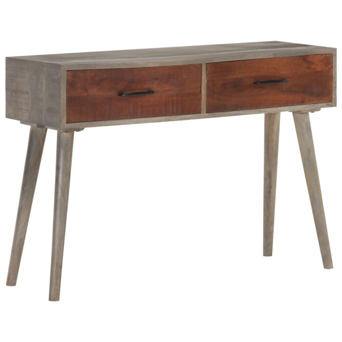 Table console Gris 110x35x75 cm Bois de manguier massif brut – Image 6