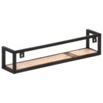 Étagères murales 2 pcs 80 cm Bois de récupération massif – Image 3