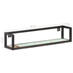 Étagères murales 2 pcs 80 cm Bois de récupération massif – Image 6