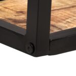 Étagères murales 2 pcs 120 cm Bois de manguier brut – Image 5