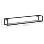 Étagères murales 2 pcs 120 cm Bois de récupération massif – Image 6