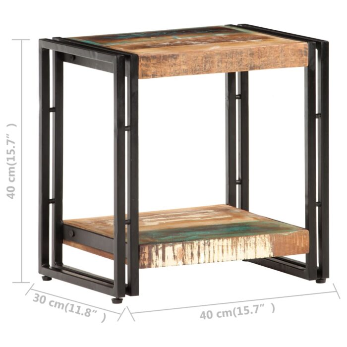 Table d'appoint 40x30x40 cm Bois de récupération massif – Image 4