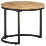 Tables d'appoint 3 pcs Bois de manguier brut – Image 3