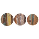 Tables d'appoint 3 pcs Bois de récupération massif – Image 4