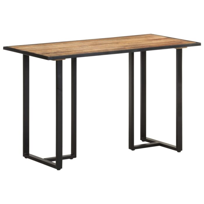 Table à manger 120 cm Bois de manguier brut – Image 1
