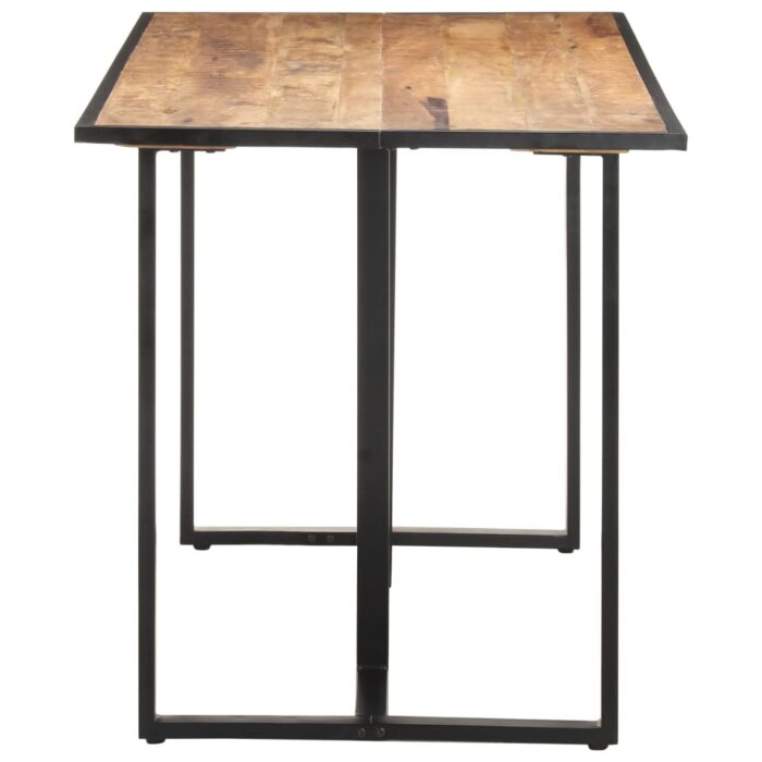 Table de salle à manger 140 cm Bois de manguier brut – Image 2