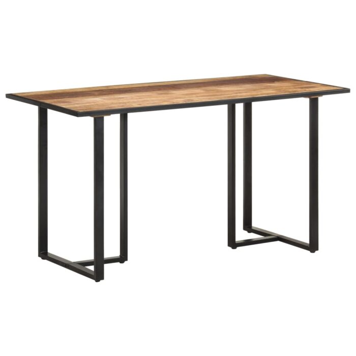 Table de salle à manger 140 cm Bois de manguier brut – Image 7