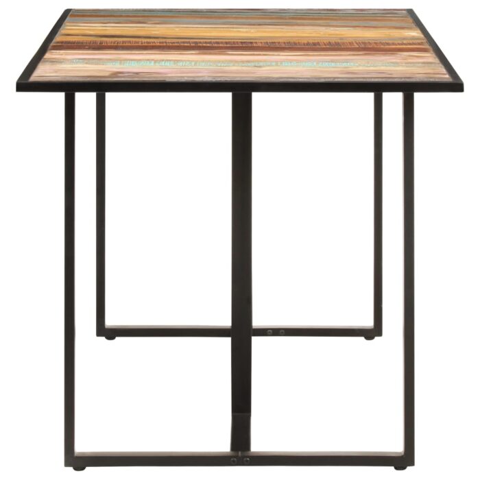 Table de salle à manger 160 cm Bois de récupération massif – Image 3