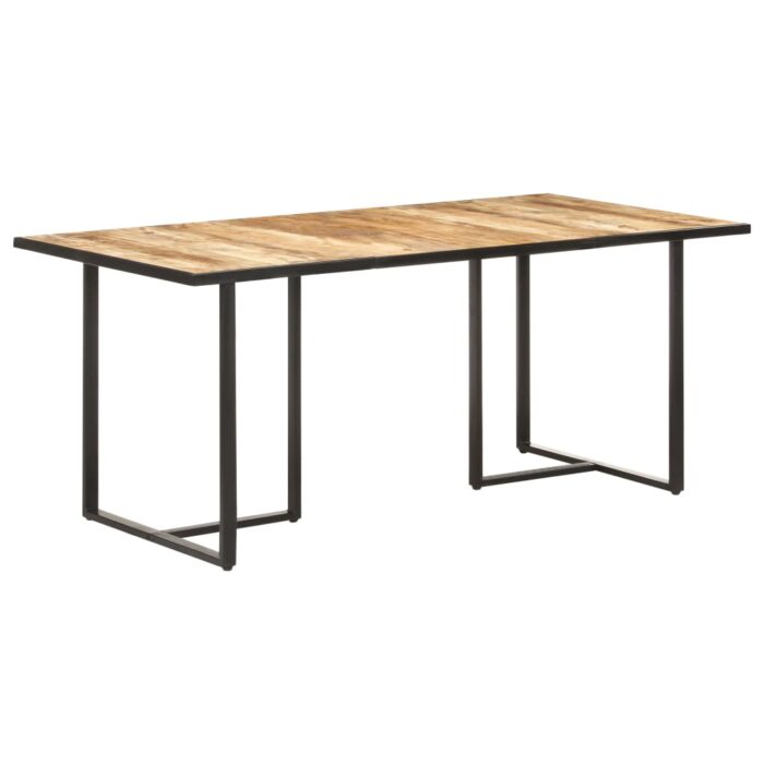 Table de salle à manger 180 cm Bois de manguier brut – Image 10