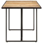 Table de salle à manger 180 cm Bois de manguier brut – Image 2