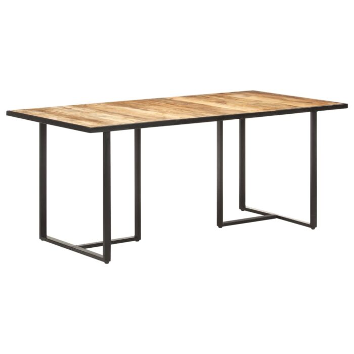 Table de salle à manger 180 cm Bois de manguier brut – Image 7