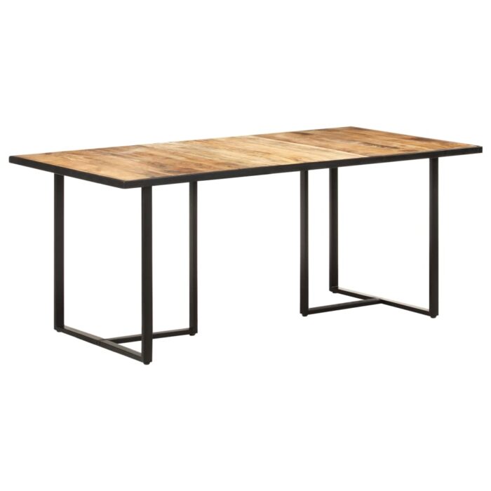 Table de salle à manger 180 cm Bois de manguier brut – Image 8