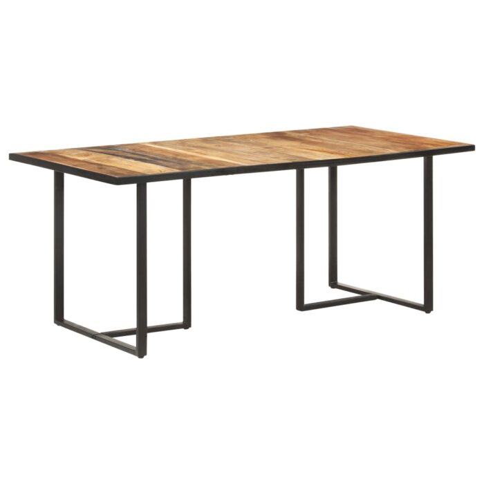 Table de salle à manger 180 cm Bois de manguier brut – Image 9