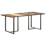 Table de salle à manger 180 cm Bois de récupération massif – Image 10