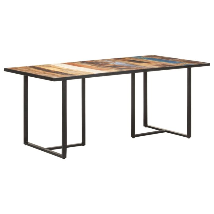 Table de salle à manger 180 cm Bois de récupération massif – Image 10