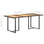 Table de salle à manger 180 cm Bois de récupération massif – Image 6