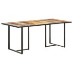 Table de salle à manger 180 cm Bois de récupération massif – Image 7