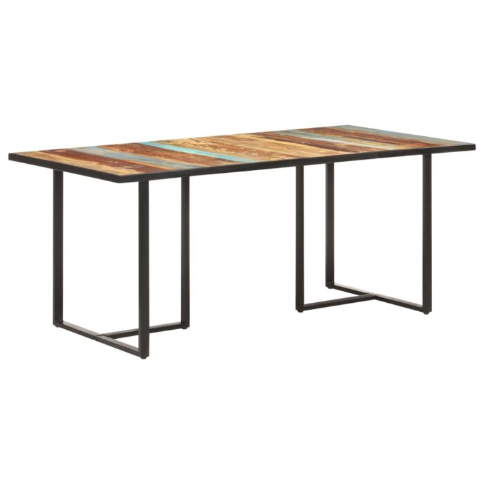 Table de salle à manger 180 cm Bois de récupération massif – Image 9