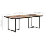Table de salle à manger 200 cm Bois de récupération massif – Image 6