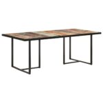 Table de salle à manger 200 cm Bois de récupération massif – Image 7