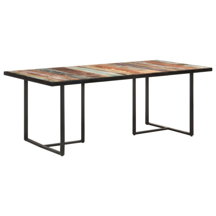 Table de salle à manger 200 cm Bois de récupération massif – Image 7